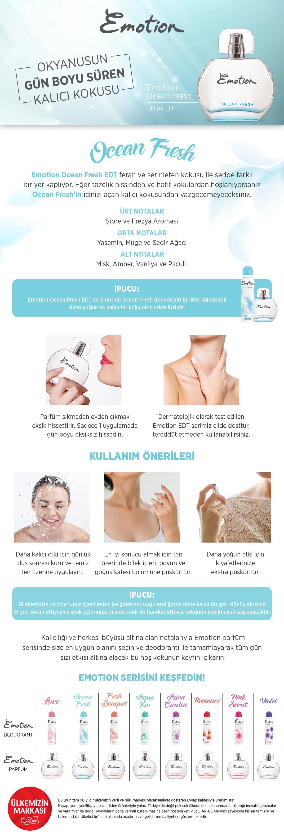 Emotion Ocean Fresh Edt Parfüm 50Ml